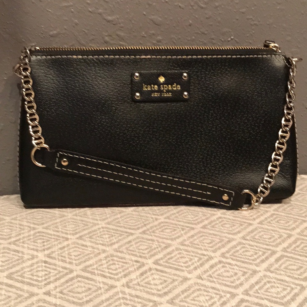Kate Spade black leather small evening/shoulder